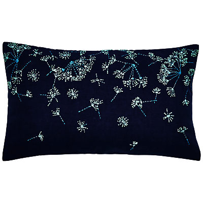 Clarissa Hulse Clover Stripe Cushion, Blue Blue